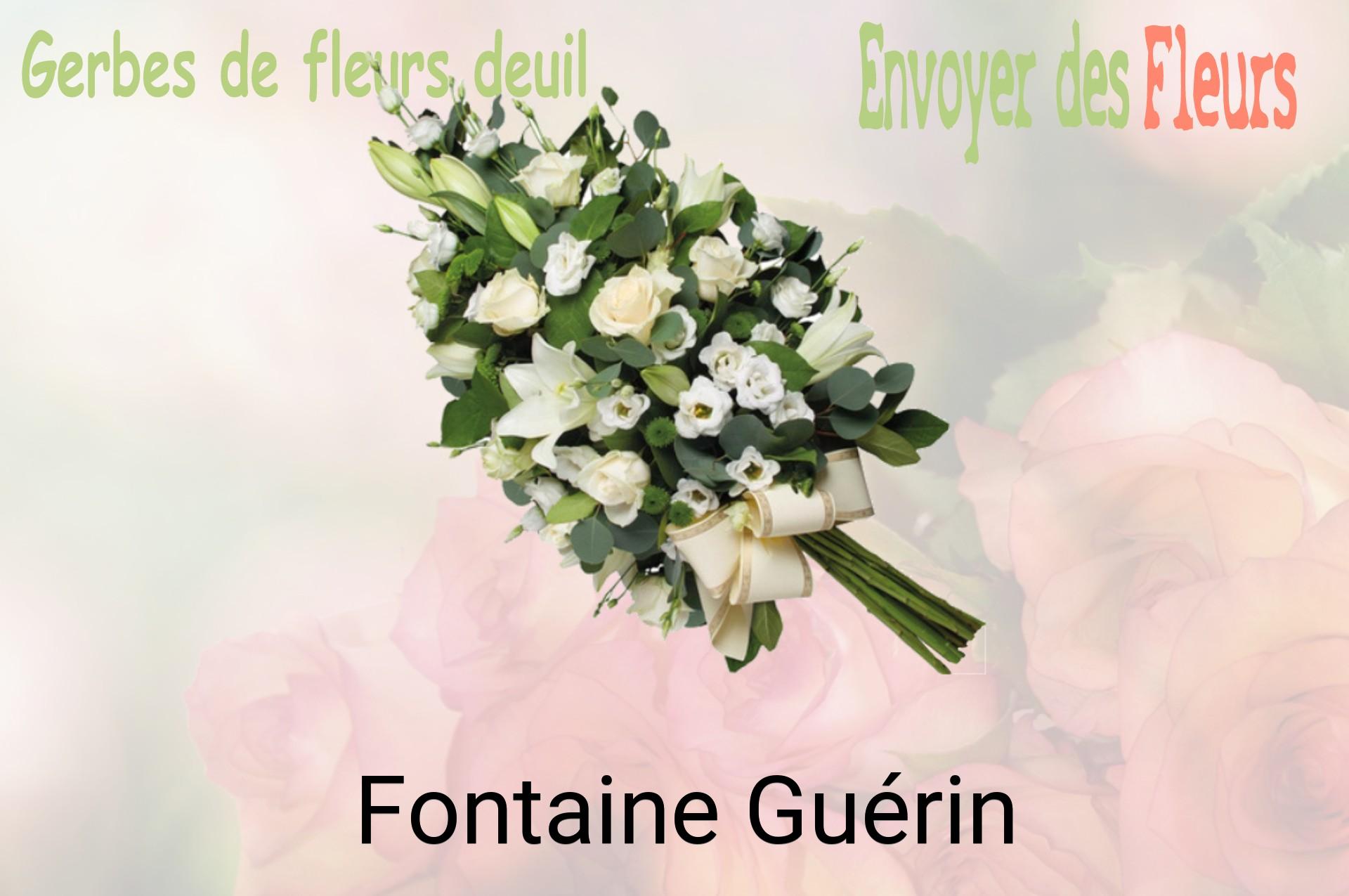 Gerbe de fleurs de deuil livrée à Fontaine-Guérin